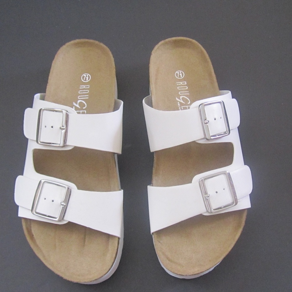 New, White Sandals